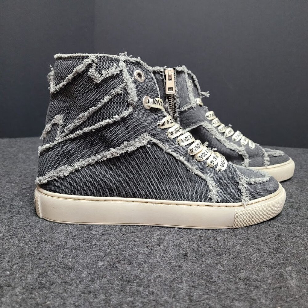 NWOB Zadig & Voltaire Flash Hi-Top Sneakers Size 38 US 7.5 - 8 - Picture 5 of 11
